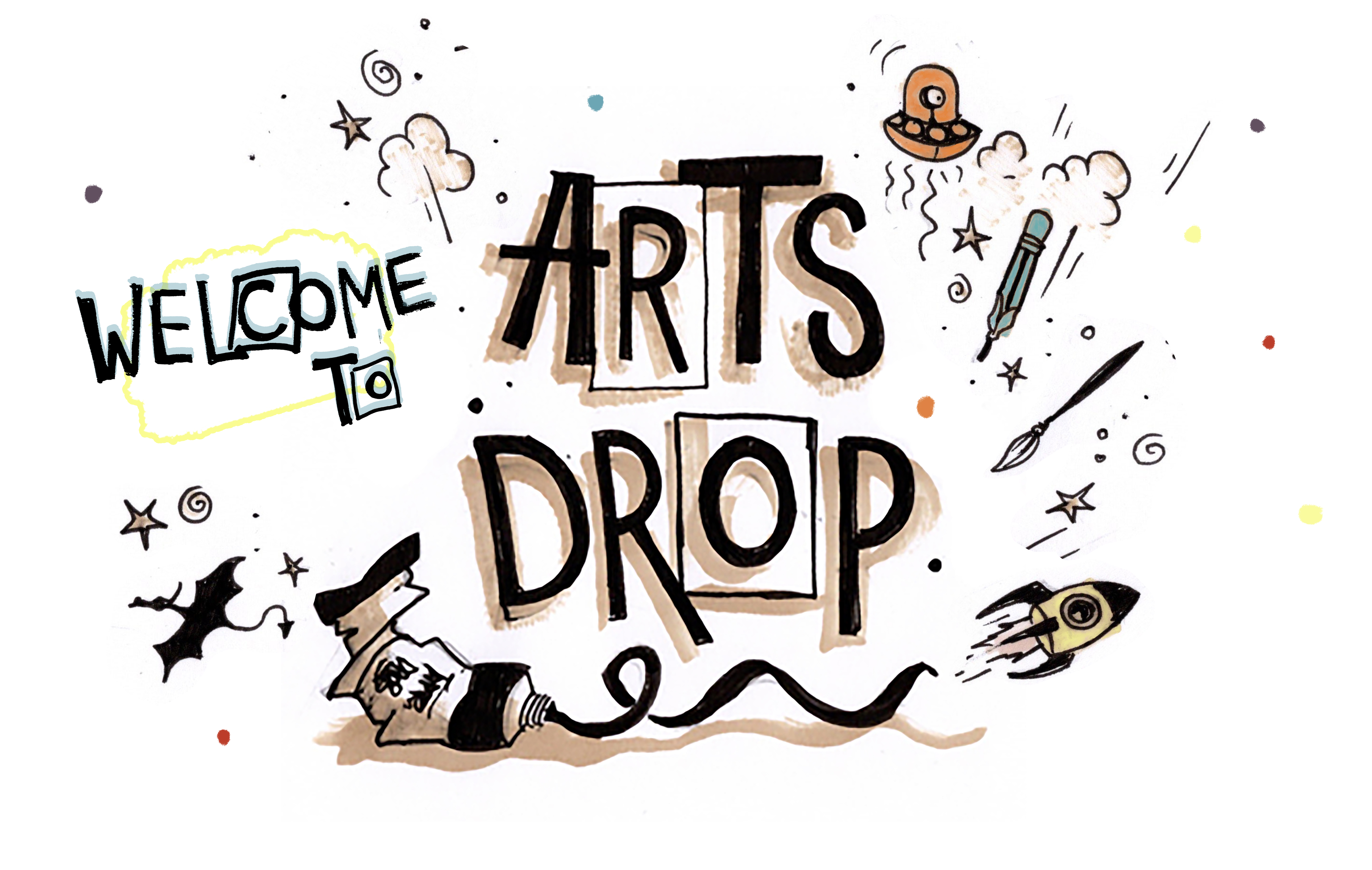 Welcome to Arts Drop graphic